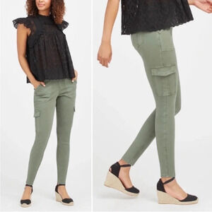 Spanx Stretch Twill Cargo Pant High Waist Pull On Utility